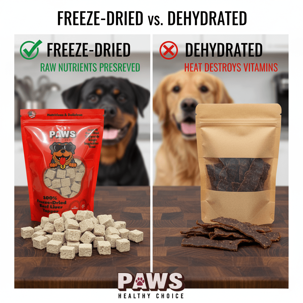 Freeze-Dried vs. Dehydrated: Which Is a More Nutritious Dog Treat? - Paws Healthy Choice