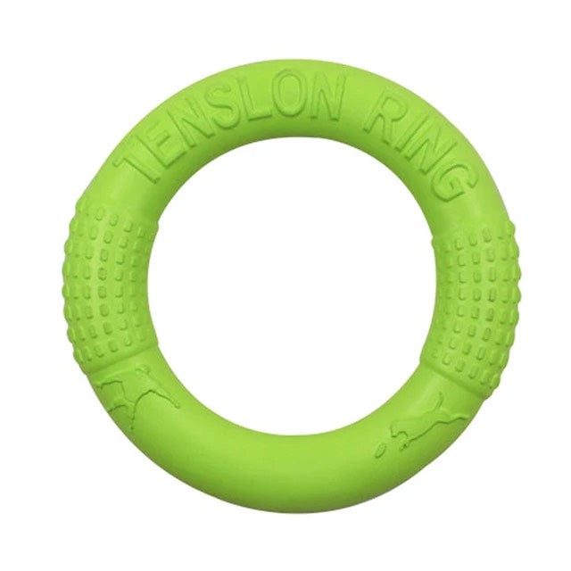 Dog Flying Disk --Floating Water Pet Toy Ring - Green - Size 11-inch