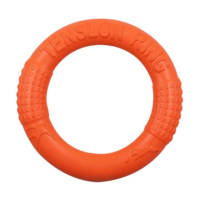 Dog Flying Disk - Floating Water Pet Training ring - Orange - Size: 11-inch