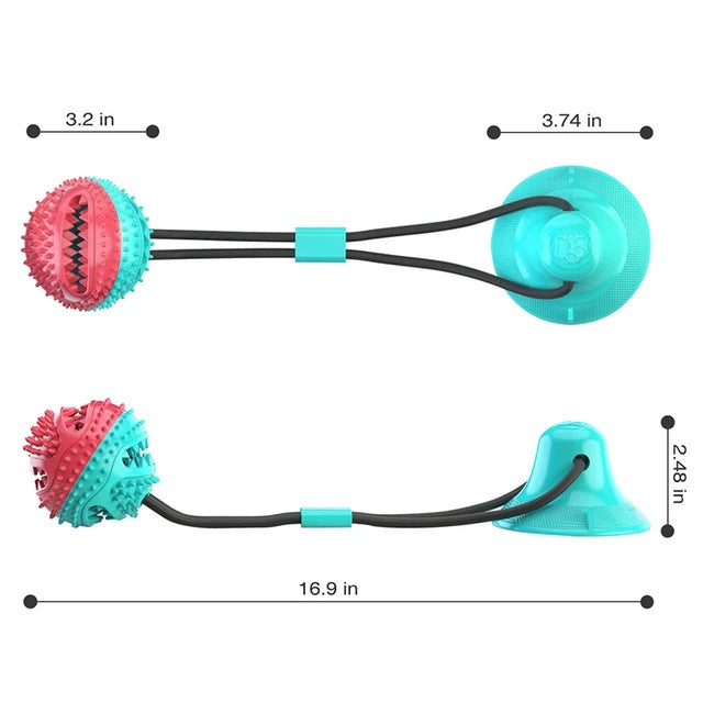 Large Dog Ball Toy Suction Cup Rope