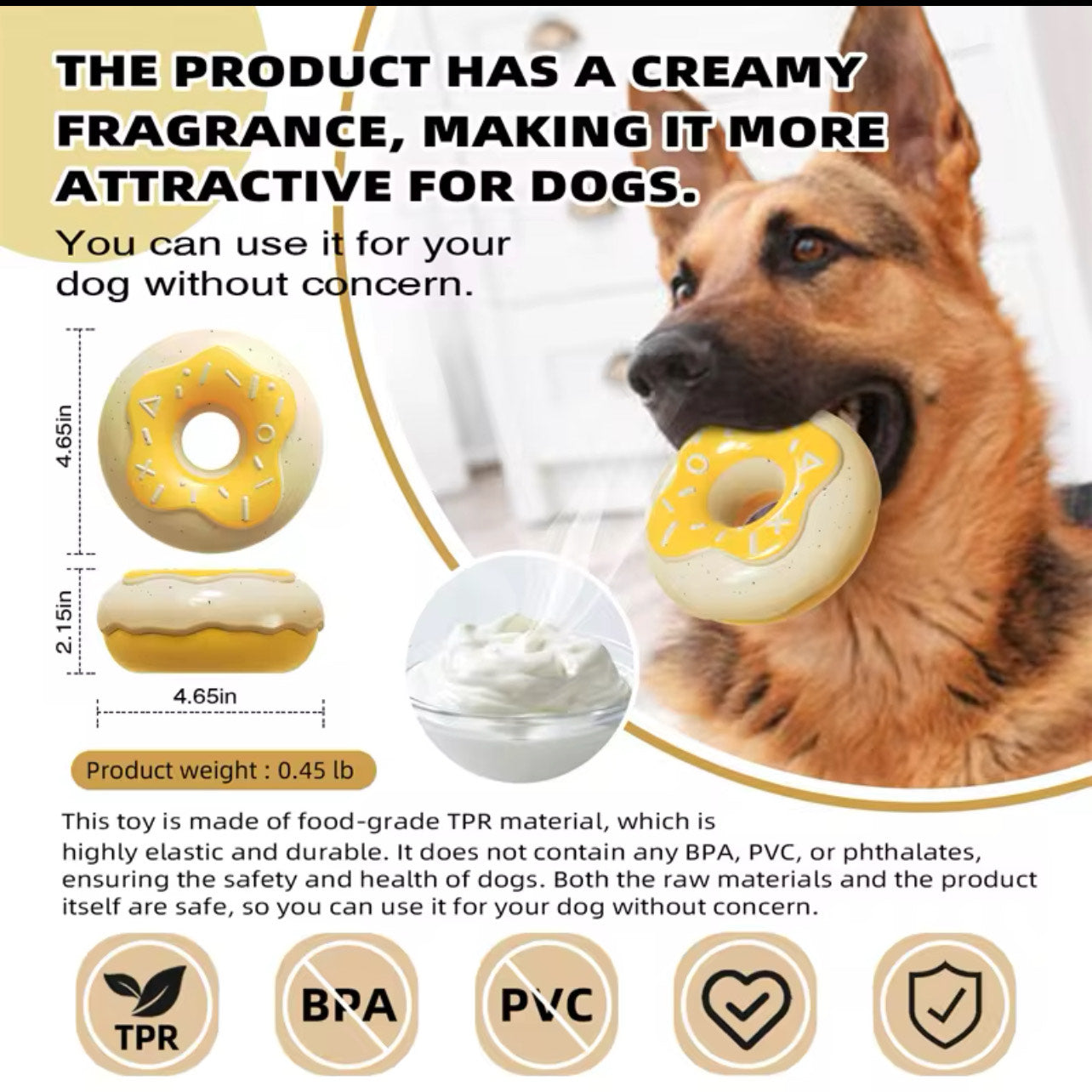 Chew Donut Toy Teeth Cleaning - Yellow