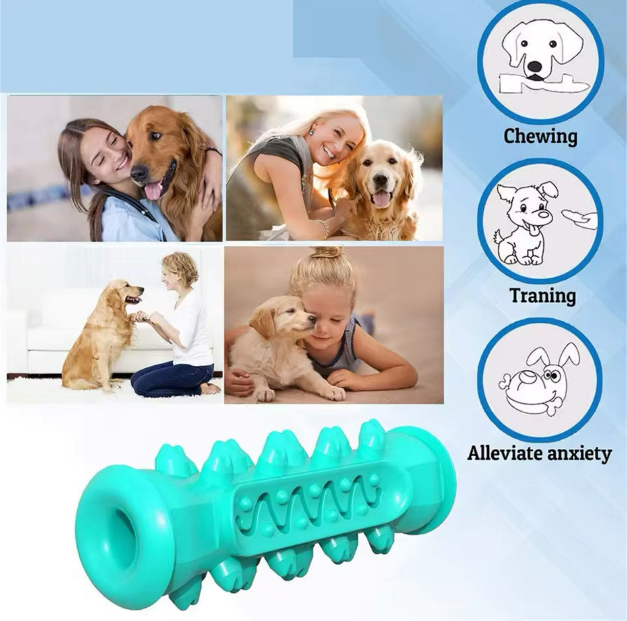 Chew Toy Toothbrush for Aggressive Chewers