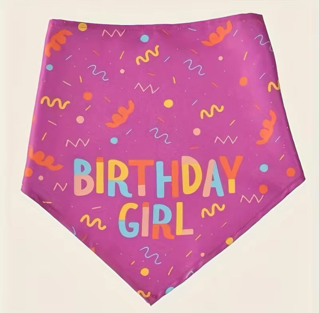 Birthday Girl Bandana - Neck Size: 30 inch