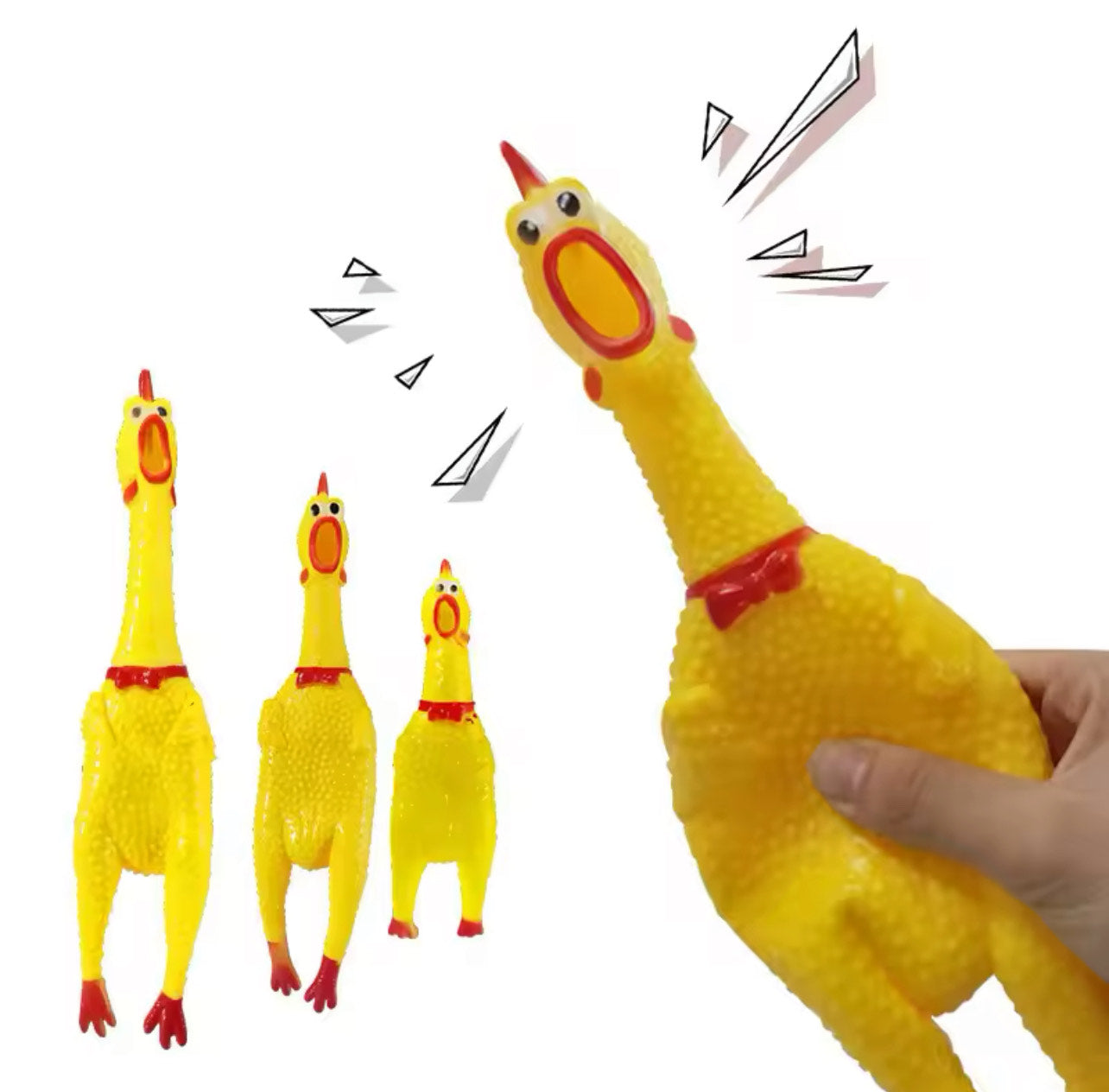 Squeak Dog Toy Screaming Chicken Sound Chew Toy - Size Large - 16 inch