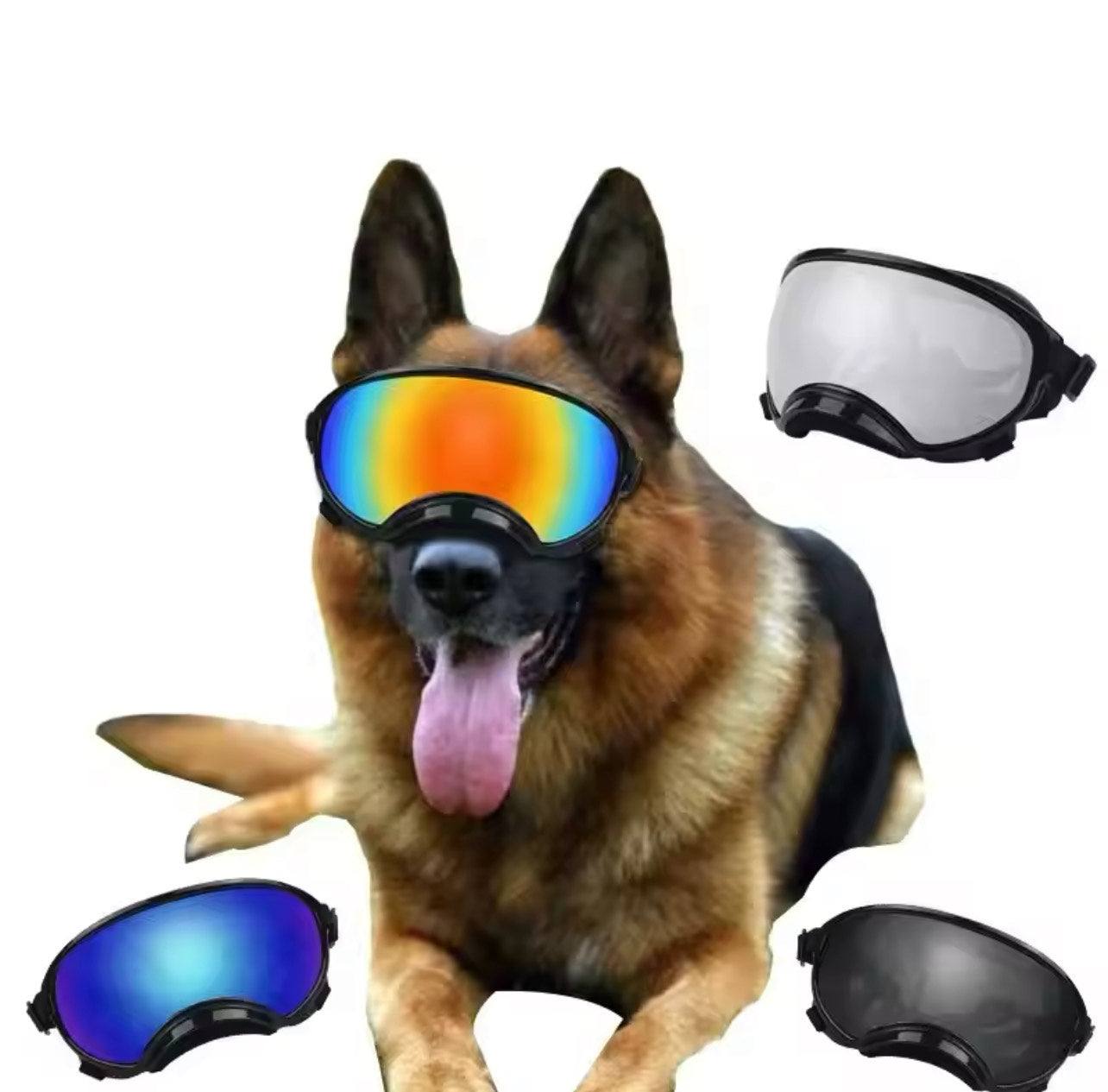 Extra-Large Dog Sunglasses Dog Goggles with Adjustable Strap UV Protection Windproof