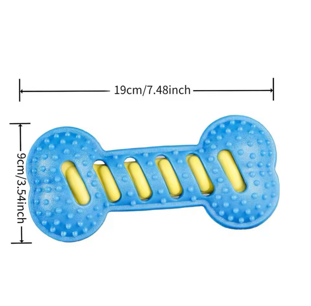 Dog TPR Bone Toys Interactive Soft Squeaky for Medium Large Dogs Teeth Cleaning Chew Bite Resistance