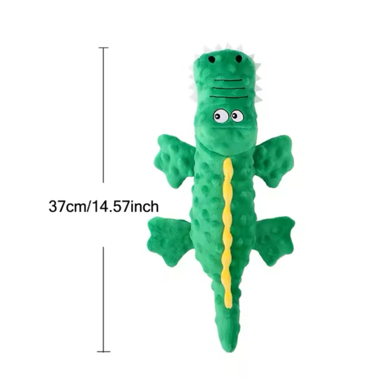 Soft Plush Pet Dog Squeaky Chew Toys Stuffed Crocodile - Green