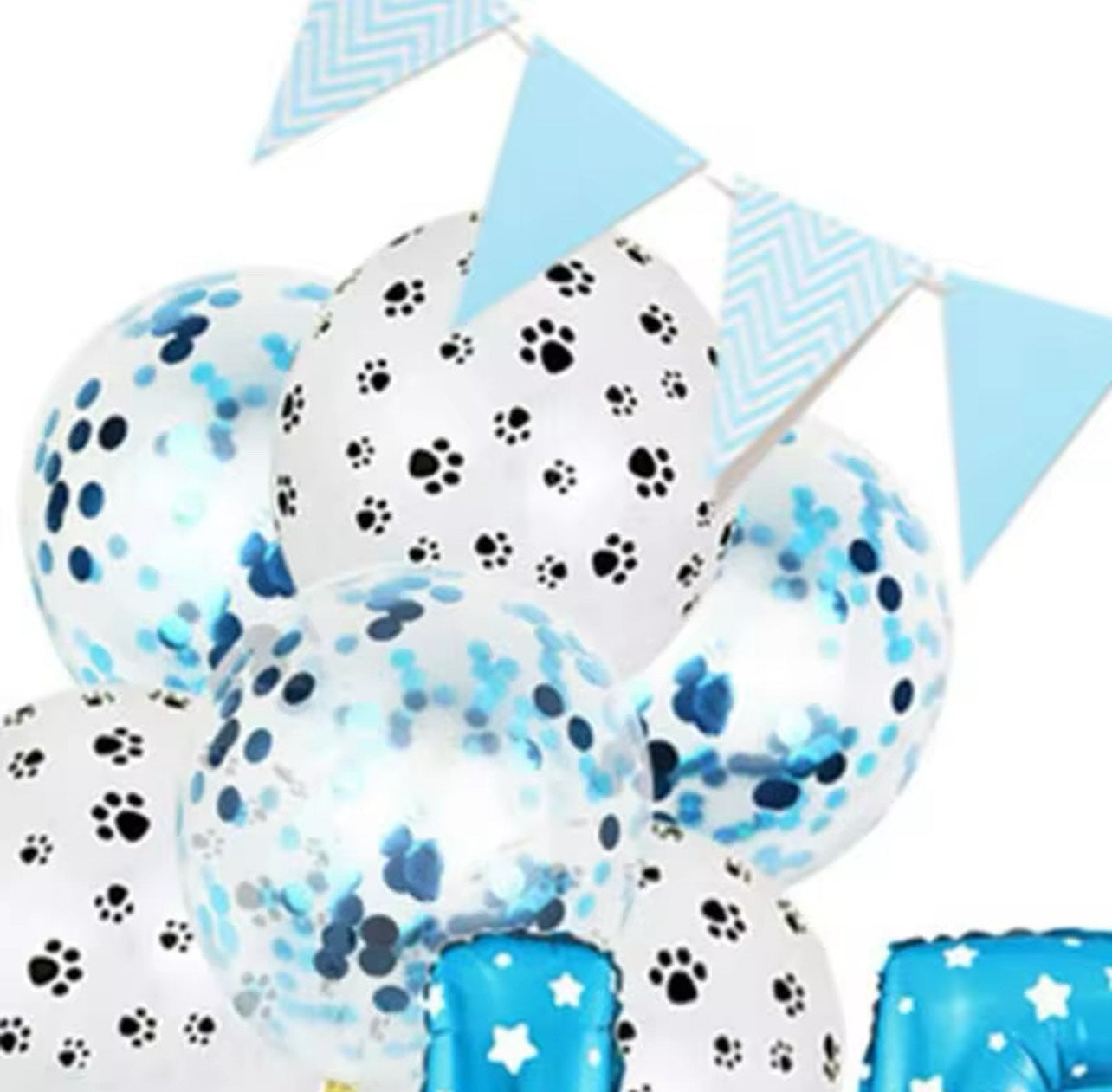 Birthday Pawty Balloon, Happy Birthday Banner, Pet Party Decoration Balloon Set - Balloon Size 16 INCH