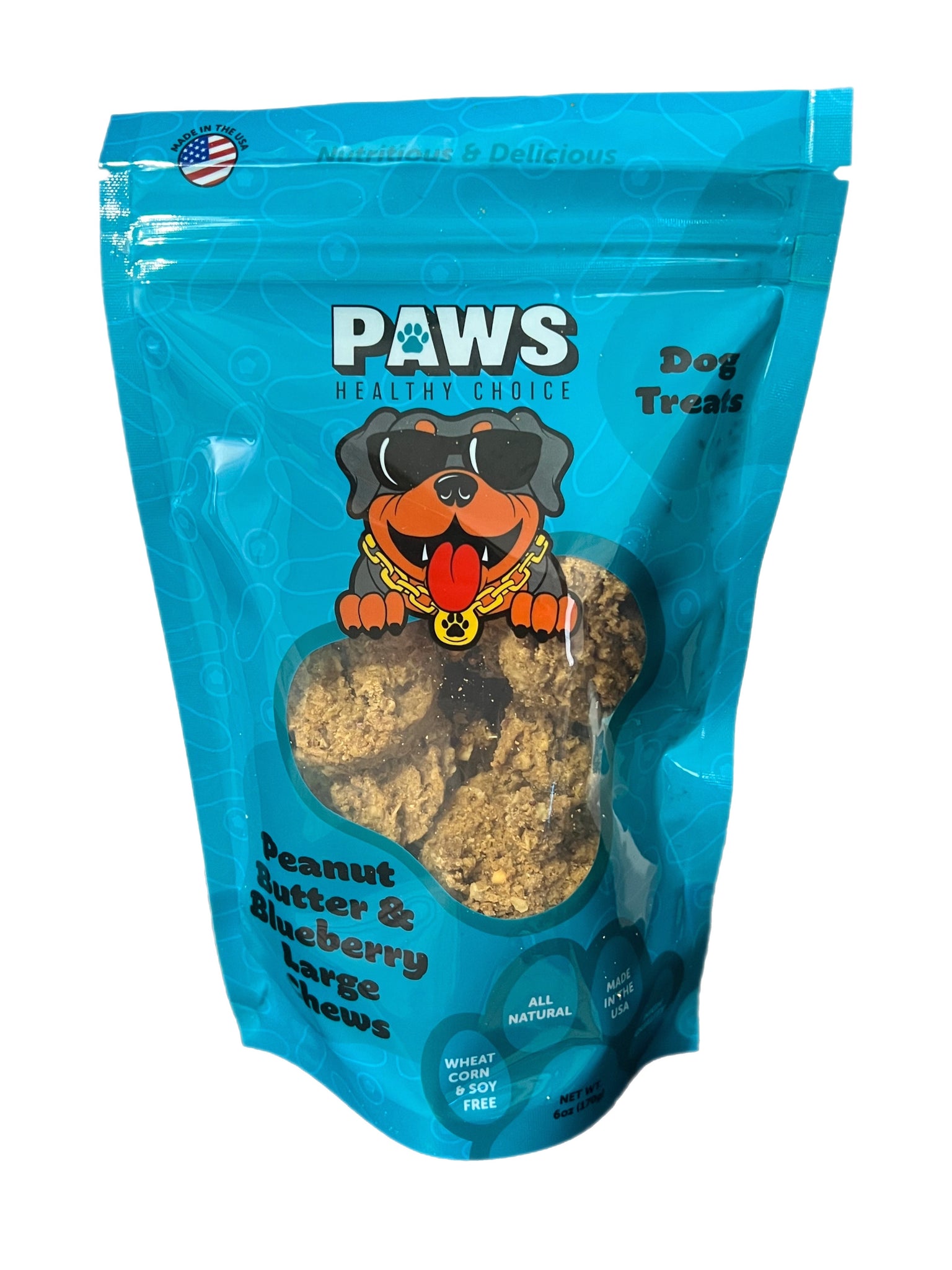 *Peanut Butter and Blueberry Dog Treats 6oz bag